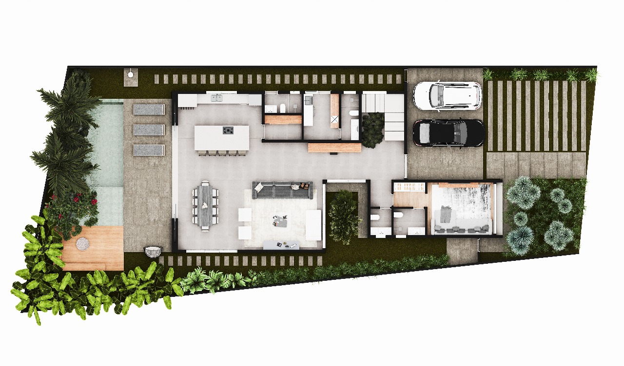 Planta da Casa 5 — áreas externas